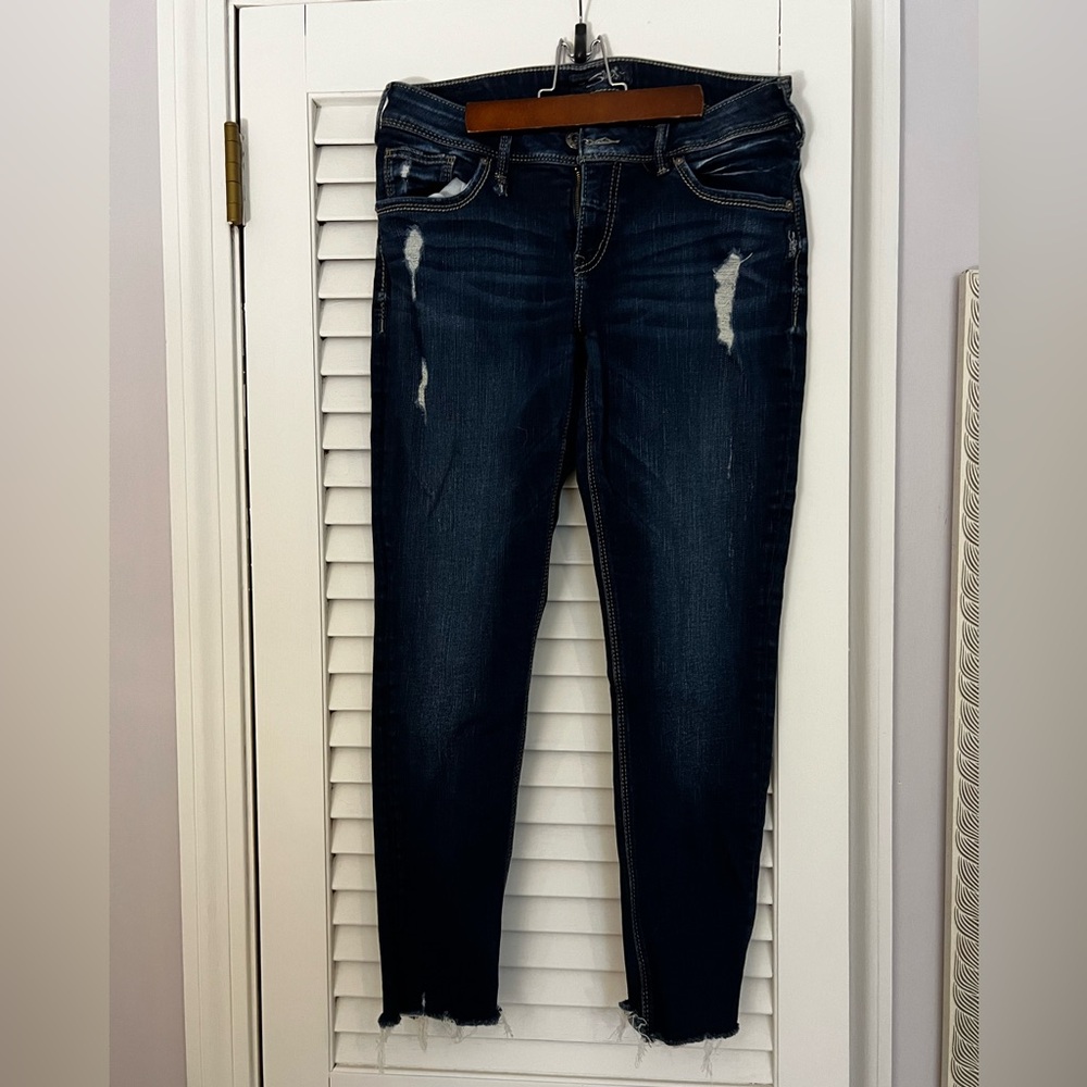 Silver Jeans Women's Dark Blue Skinny Jeans  Kenni W29 L27